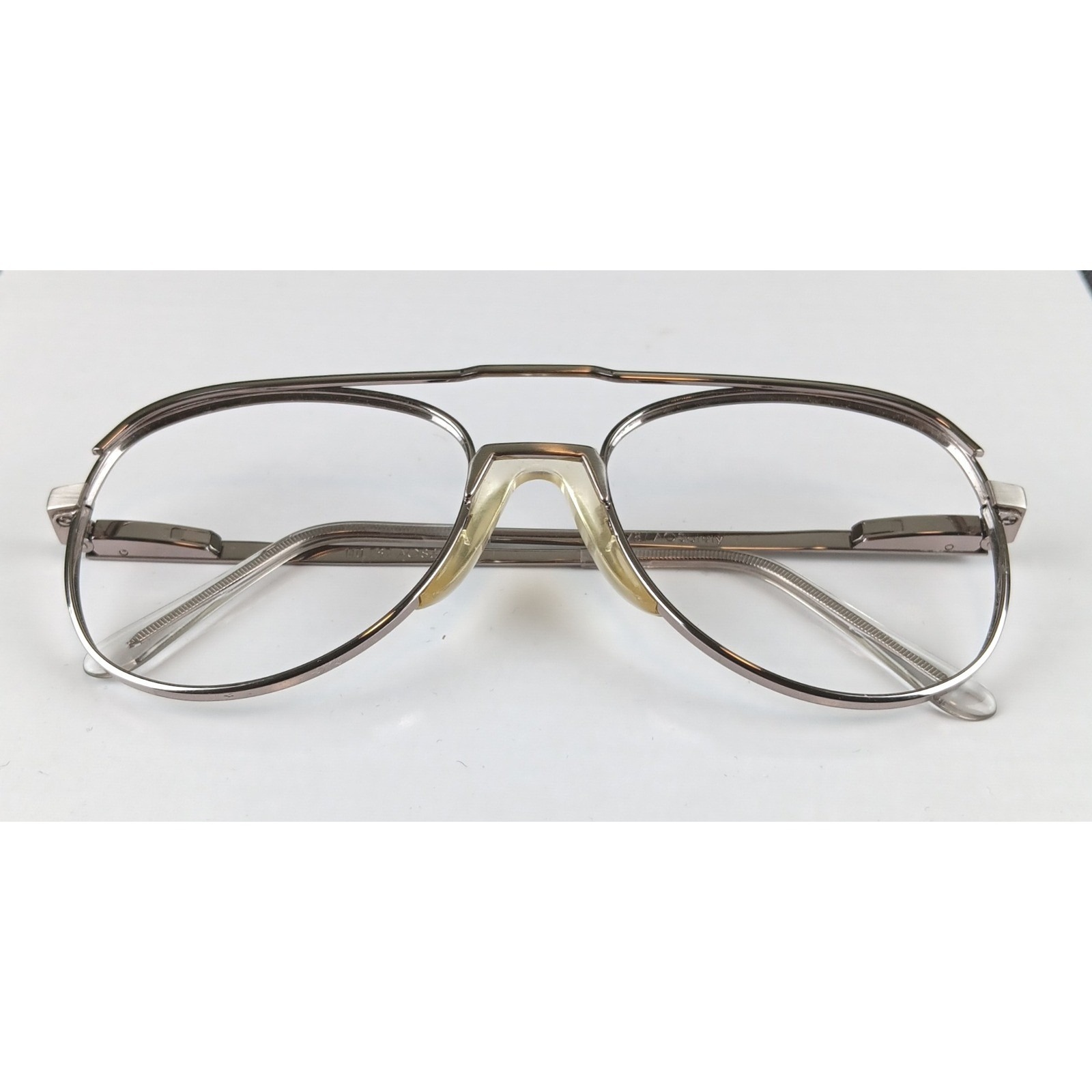 Vintage AO American Optical Aviator Eyeglasses Frames Silver Tone 140 287