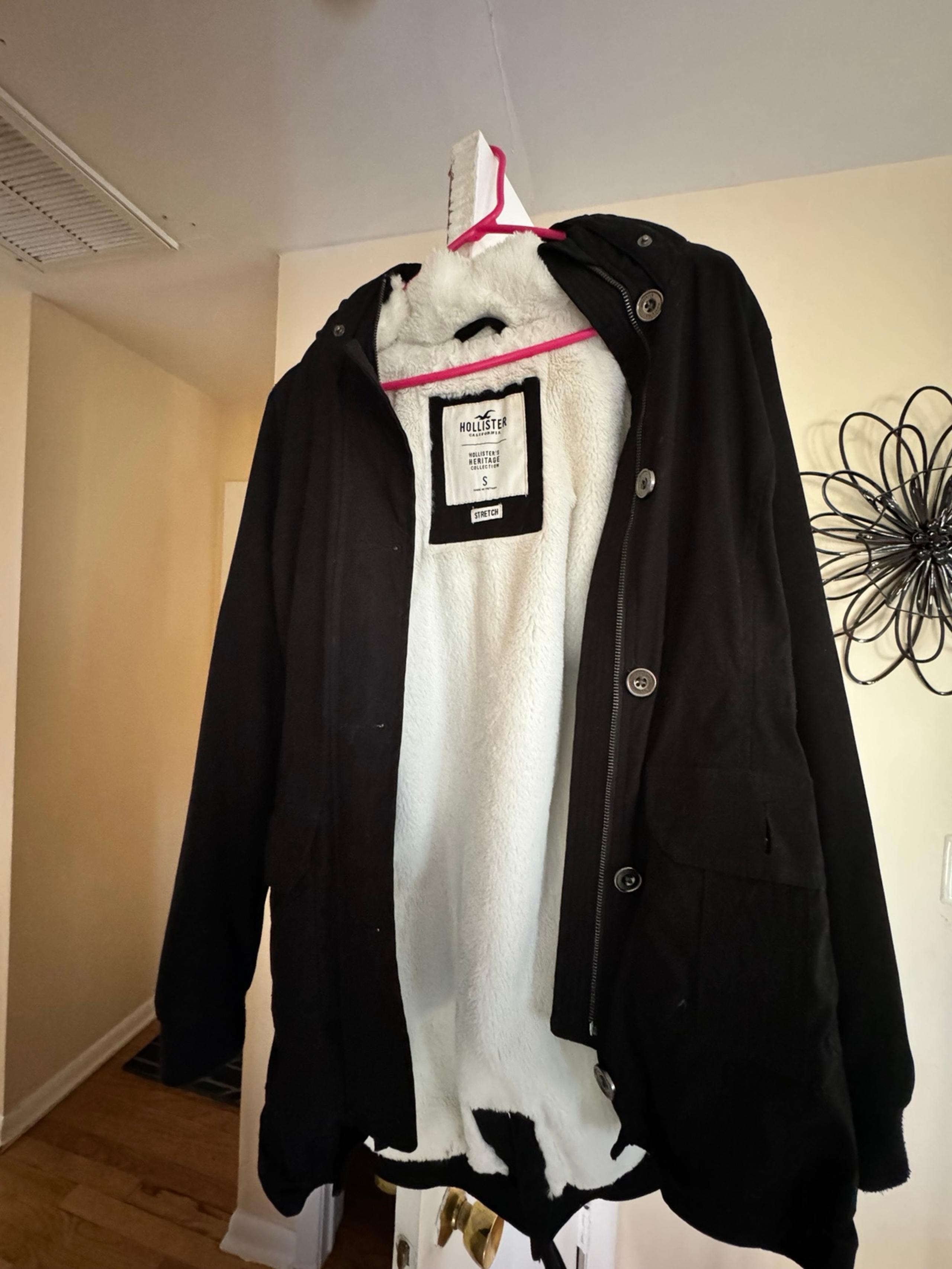 Hollister black winter parka