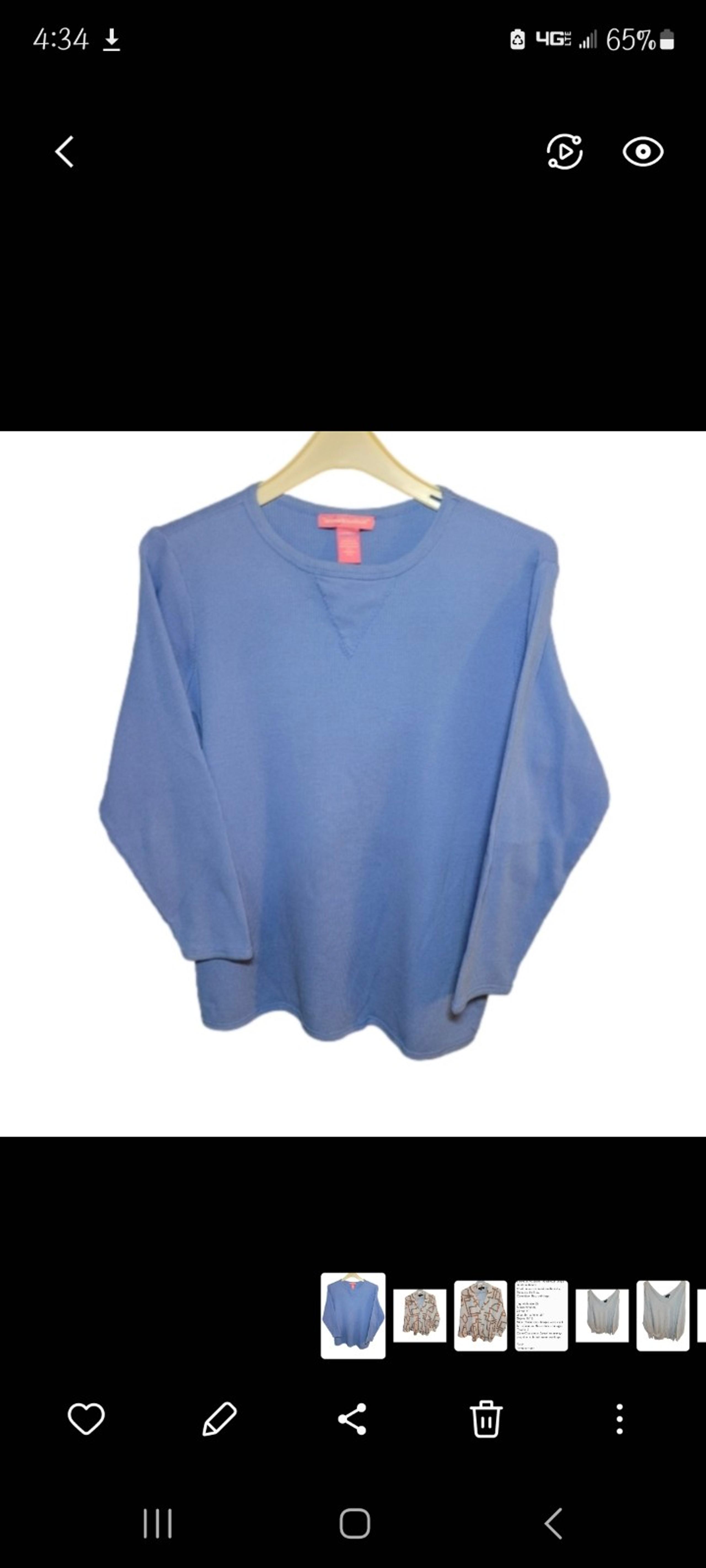 Woman Within,  NWOT,  blue thermal type sweater,  size 12/14