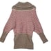 FREE PEOPLE Womens Sweater Large Lambs Wool Tunic Stripe Chunky Knit Bat Wing