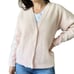 Vintage Lambswool Angora Rabbit Hair Cardigan Sweater Pink Size Medium Soft