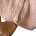 Vintage Lambswool Angora Rabbit Hair Cardigan Sweater Pink Size Medium Soft