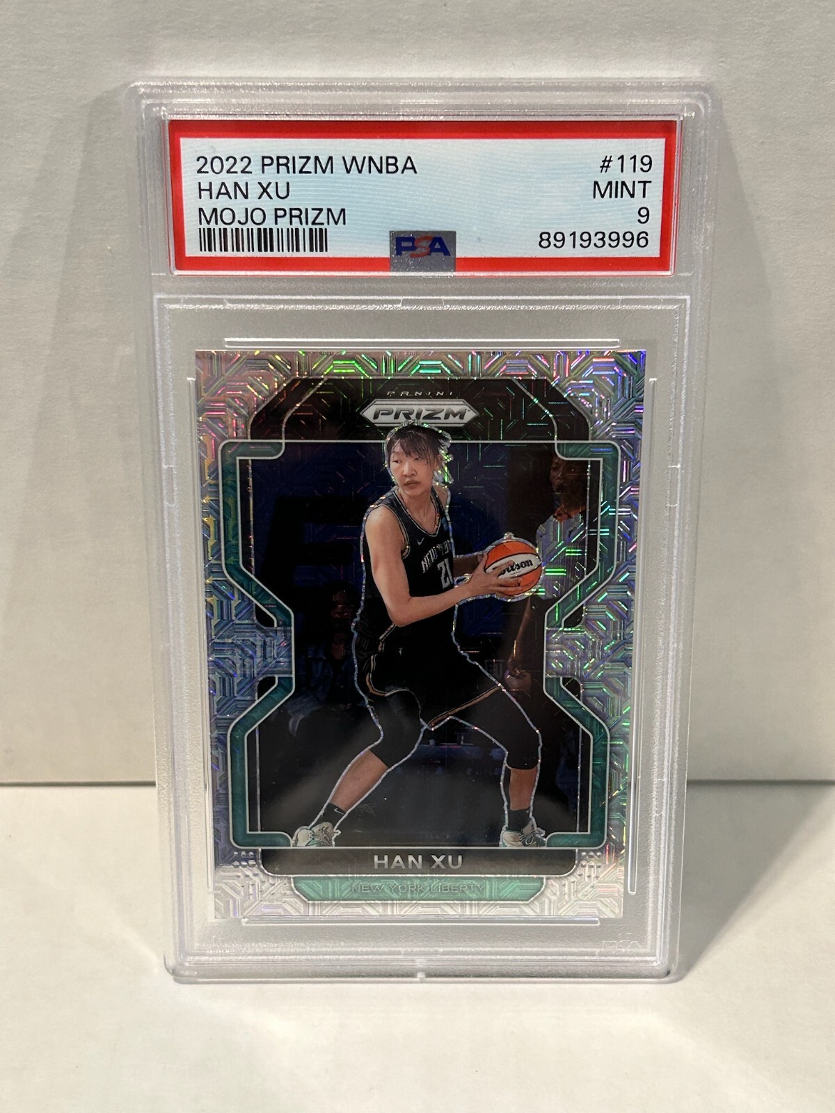 Han Xu 2022 Prizm WNBA Mojo Prizm /25 #119 PSA 9
