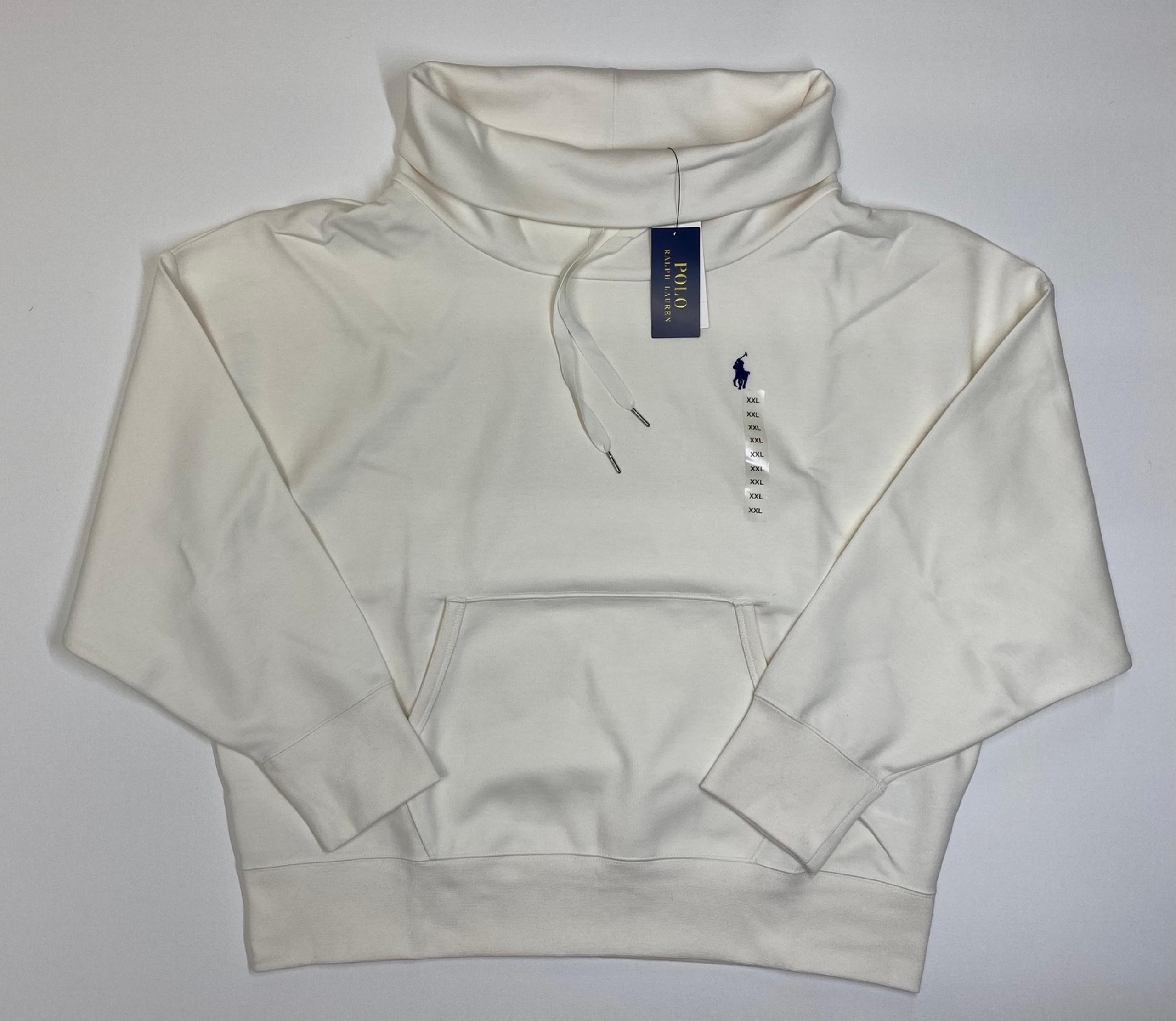 POLO RALPH LAUREN White Cowl Neck Sweater Classic Fit Women's Size XXL