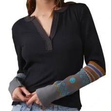 New Free People Mikah Notch Neck Top