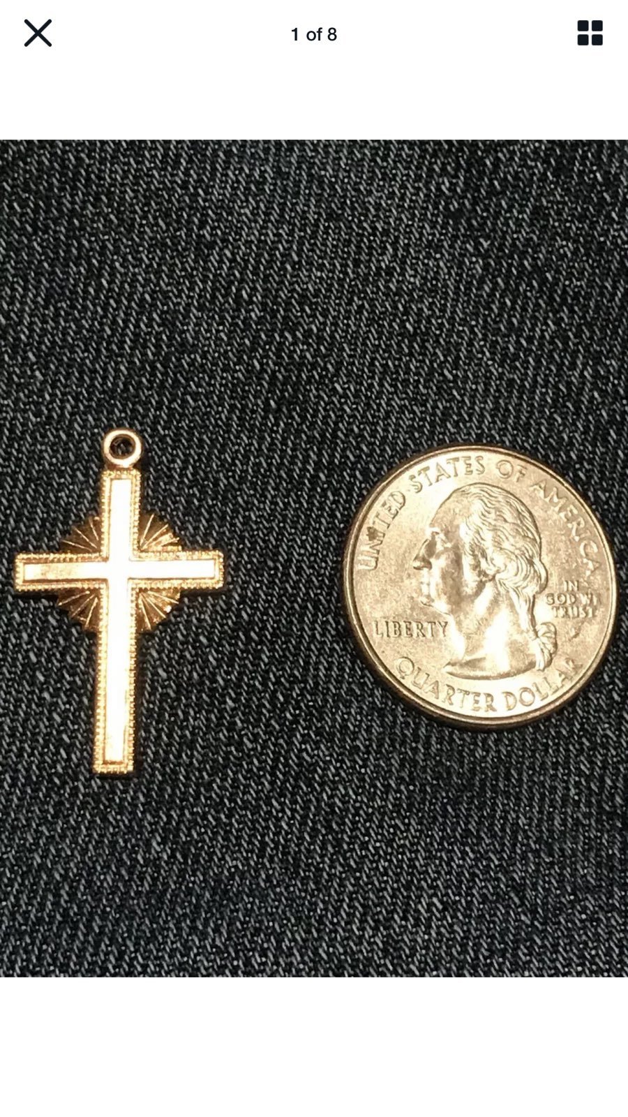 VINTAGE RARE GOLD FILLED SUNBURST CROSS