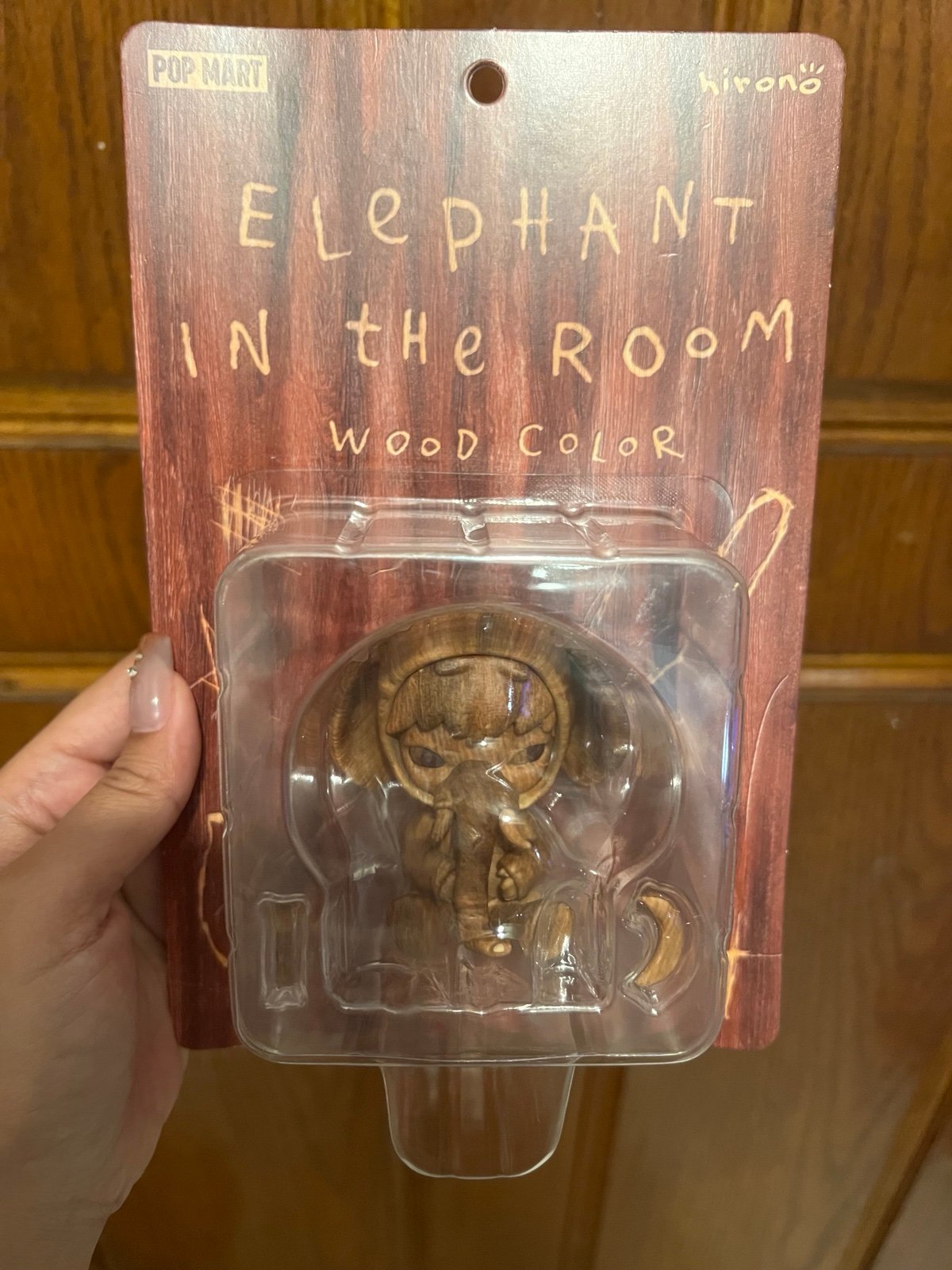 Pop Mart Hirono Elephant In The Room Figure (Wood Color)