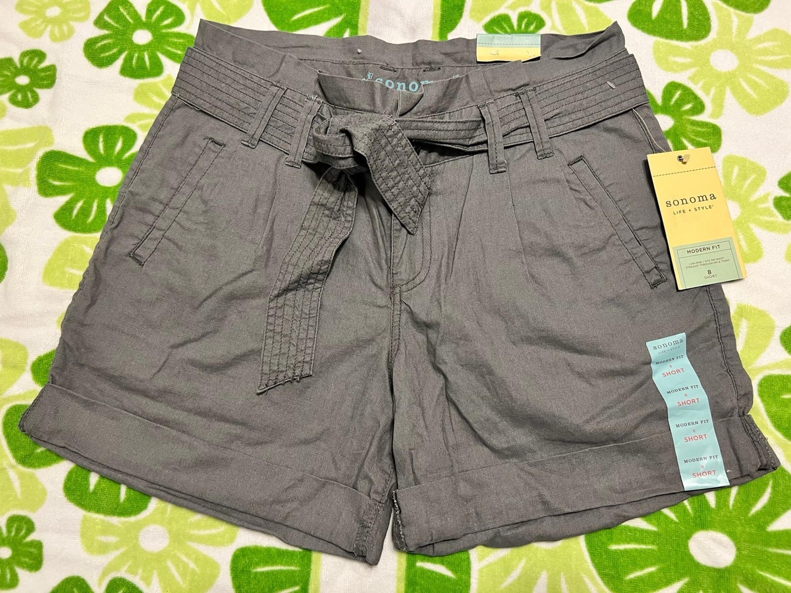 Sonoma Brand Grey Linen Women’s Shorts