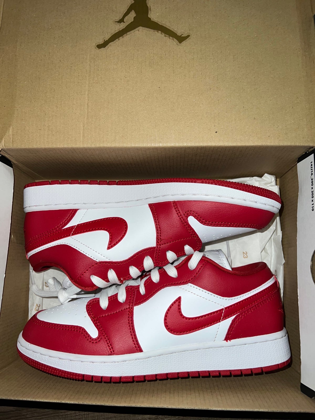 Nike ☆ Air Jordan 1 Low Gym Red DC0774-160] Women's Air Jordan 1 Low (Gym Red, White, Black