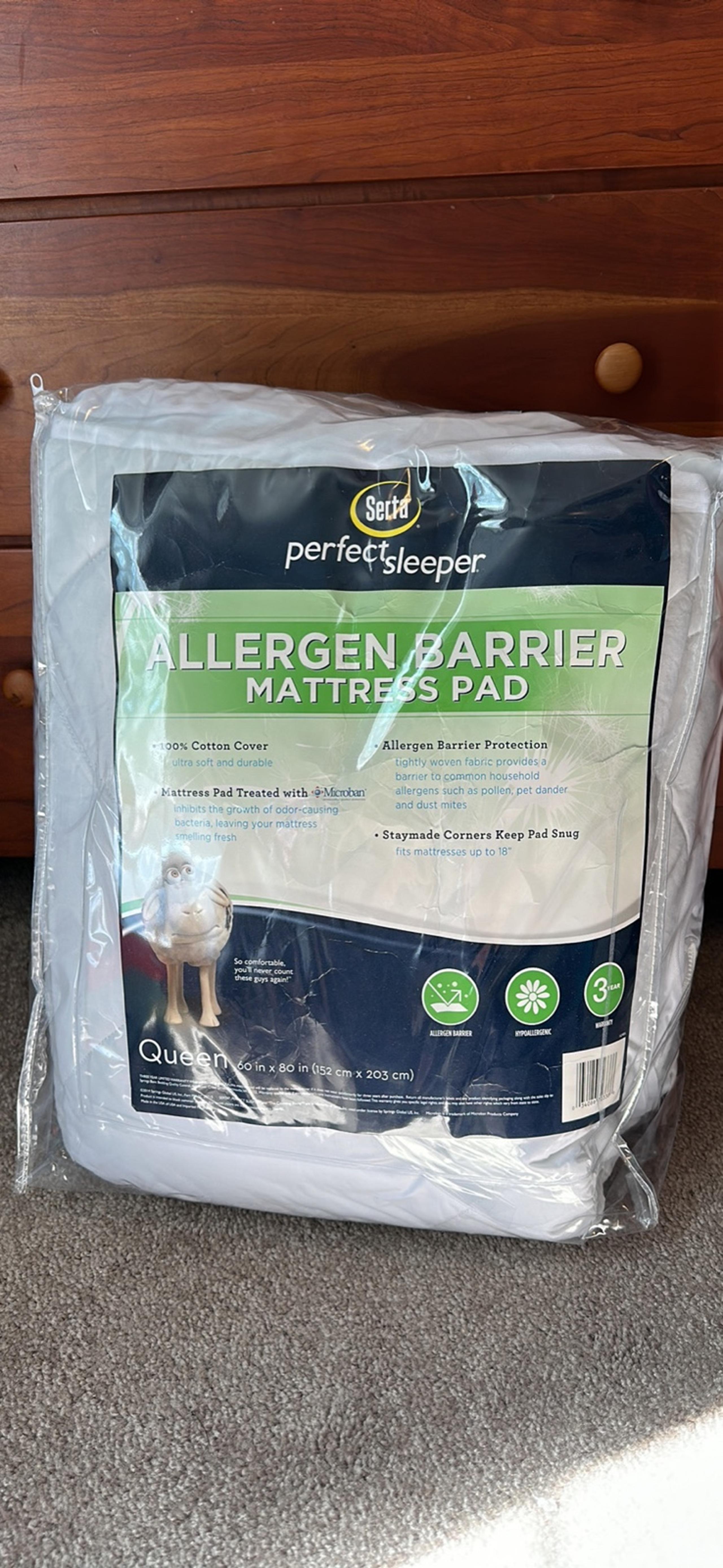 Serta Allergen Barrier Mattress Pad