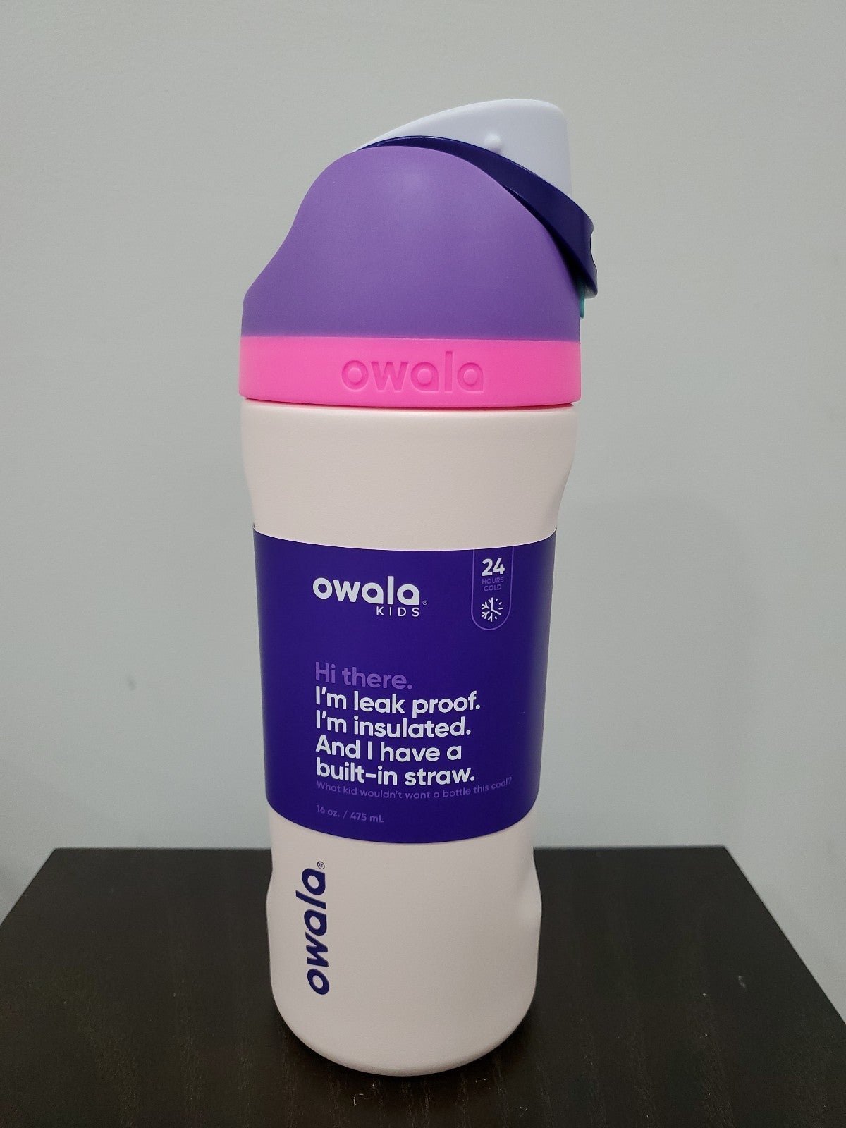 Owala FreeSip Stainless Steel Water Bottle / 16oz / Color: Bunny Business