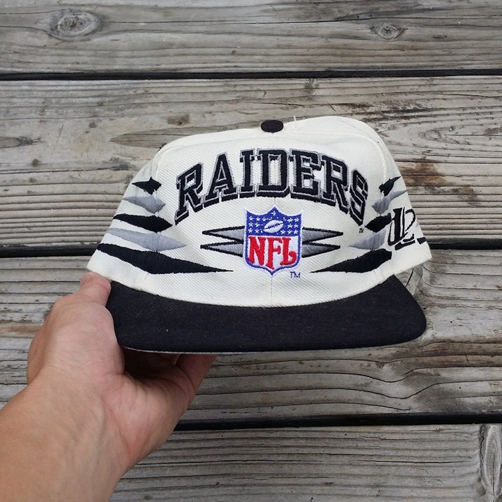 Vintage Raiders Logo Athletic Diamond Cut Snapback Hat Cap Oakland Los Angeles