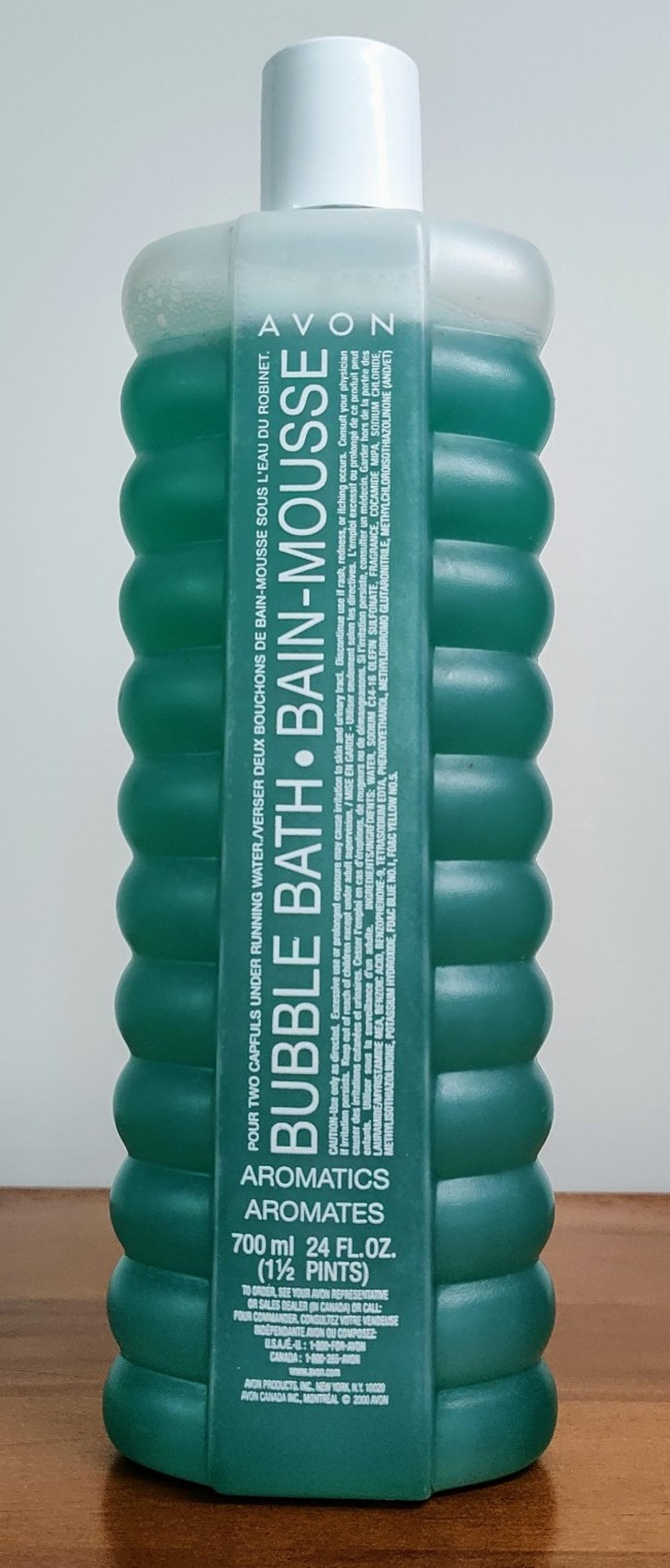 AVON  Aromatics Bubble Bath Bain Mousse Gentle Blue 24 oz NOS Sealed Bath & Body