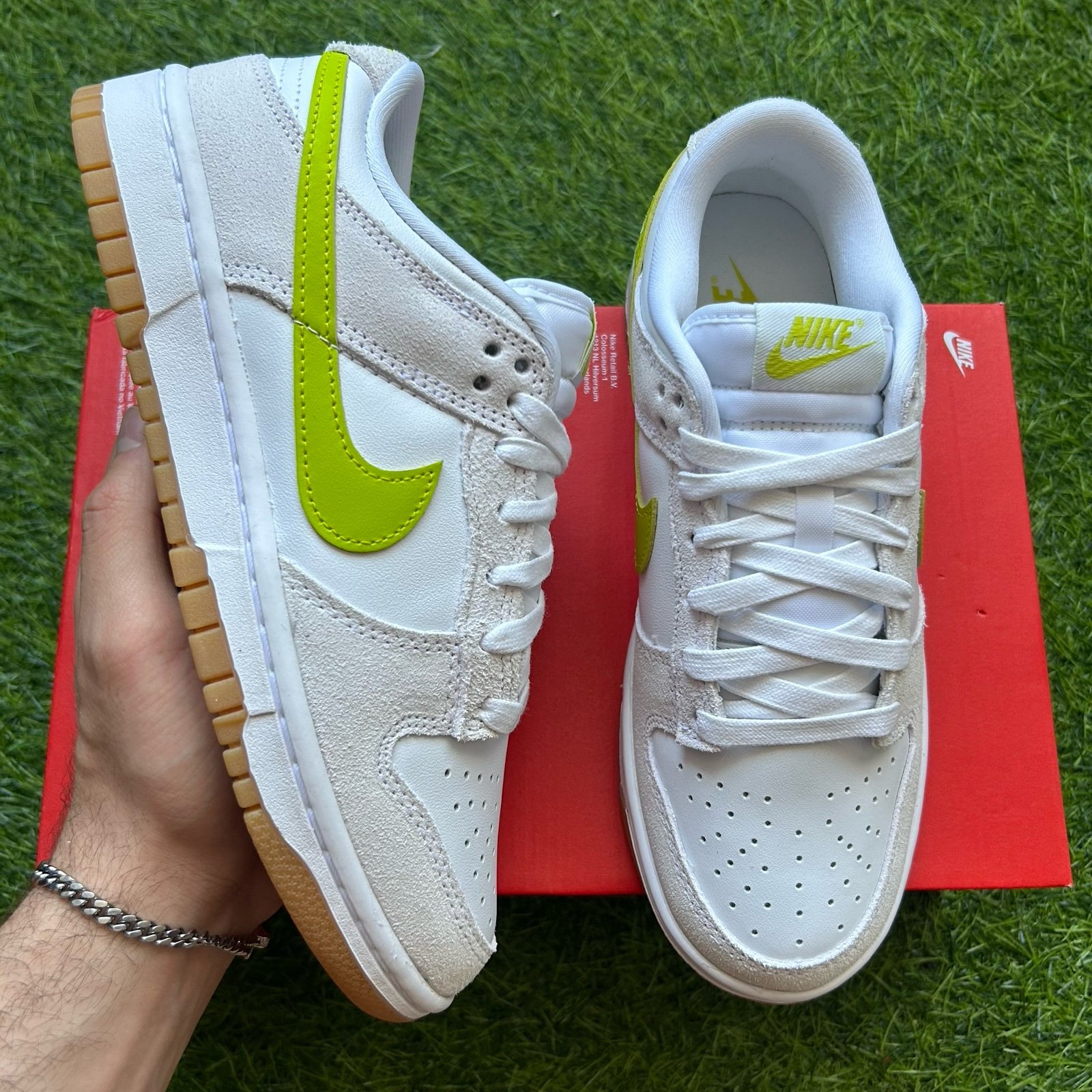 NEW Nike Dunk Low White Bright Cactus Women’s Size 7.5