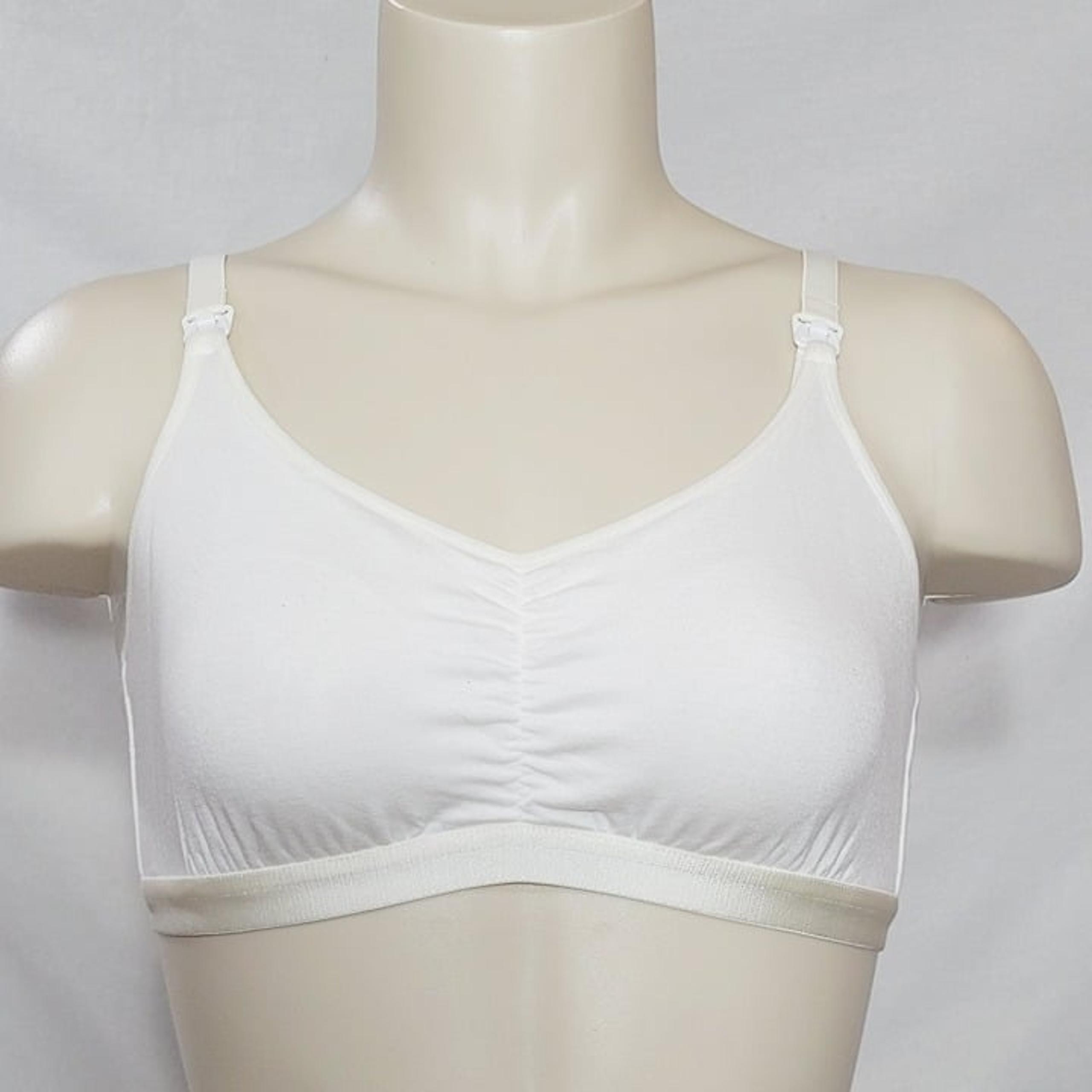 SMALL Gilligan O'Malley Ultra Soft Modal Nursing Maternity No Wire Bra White NWT