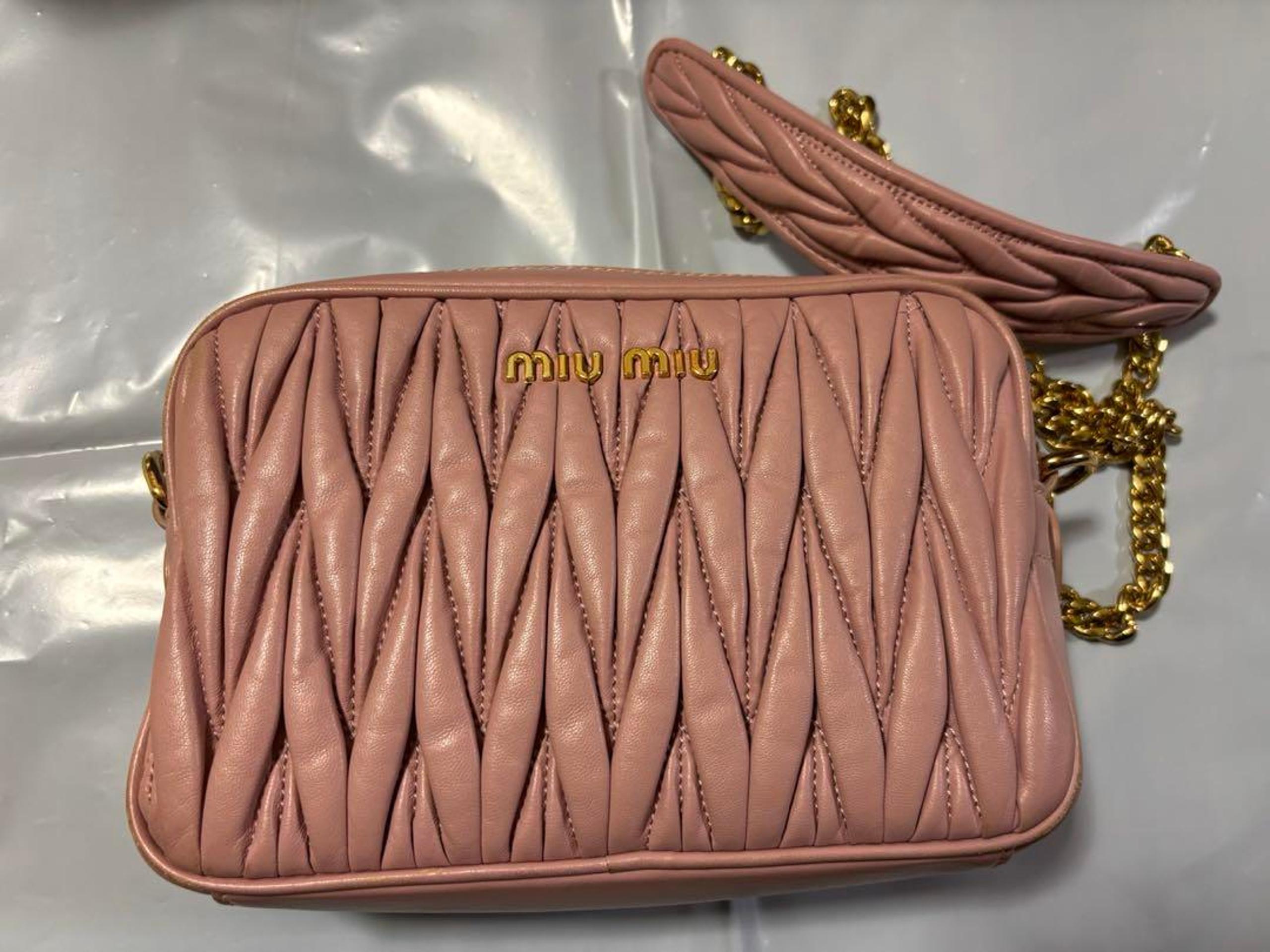 MIUMIU Miu Miu Matelasse Shoulder Bag Pink