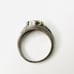 Vintage Sterling Silver 925 Ring Sz 8.4 Inlayed Cubic Zirconia Oval Cut Classic