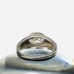 Vintage Sterling Silver 925 Ring Sz 8.4 Inlayed Cubic Zirconia Oval Cut Classic