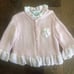 JuneBee Baby Hand Knit Mini Ruffles Cardi Pink 2T