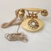 Vintage Great American Telephone company Cutie Beige Gold Rotary Dial Fashion