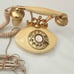 Vintage Great American Telephone company Cutie Beige Gold Rotary Dial Fashion