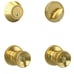 First Secure by Schlage Deadbolt and Keyed Entry Hawkins Knob in Bright Brass