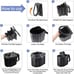 Cabin Tent Family Camp Foldable Camping Travel Toilet Outdoor, Portable (Black)