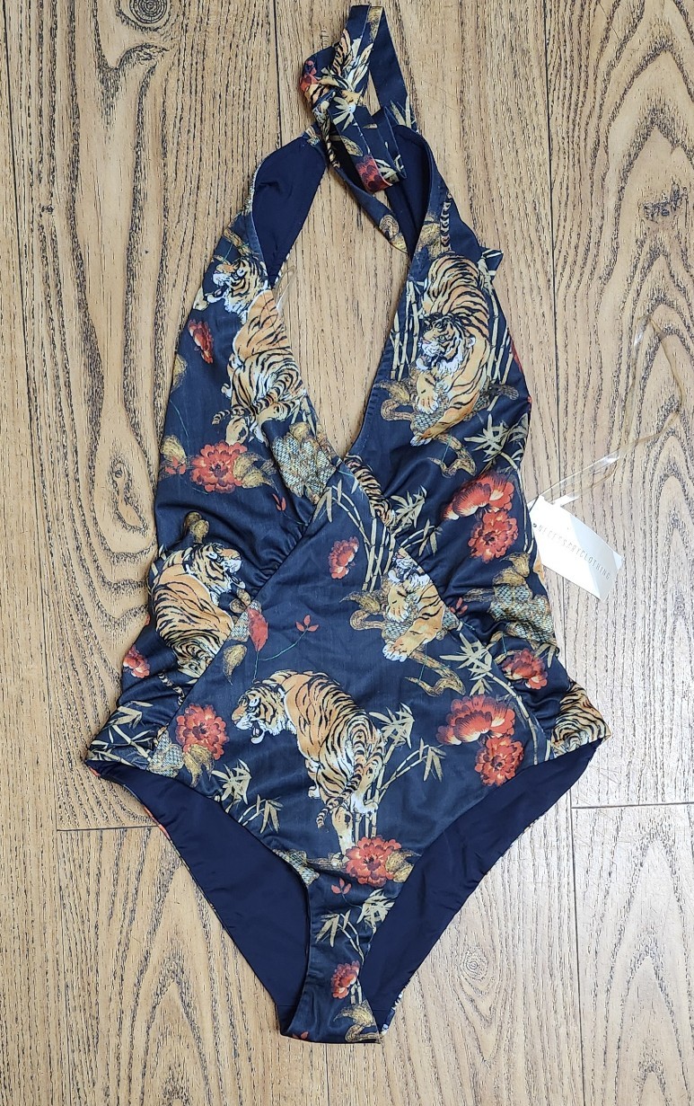 Makers of dreams One Piece Swimsuit Size M Tiger Bamboo Flower NWT