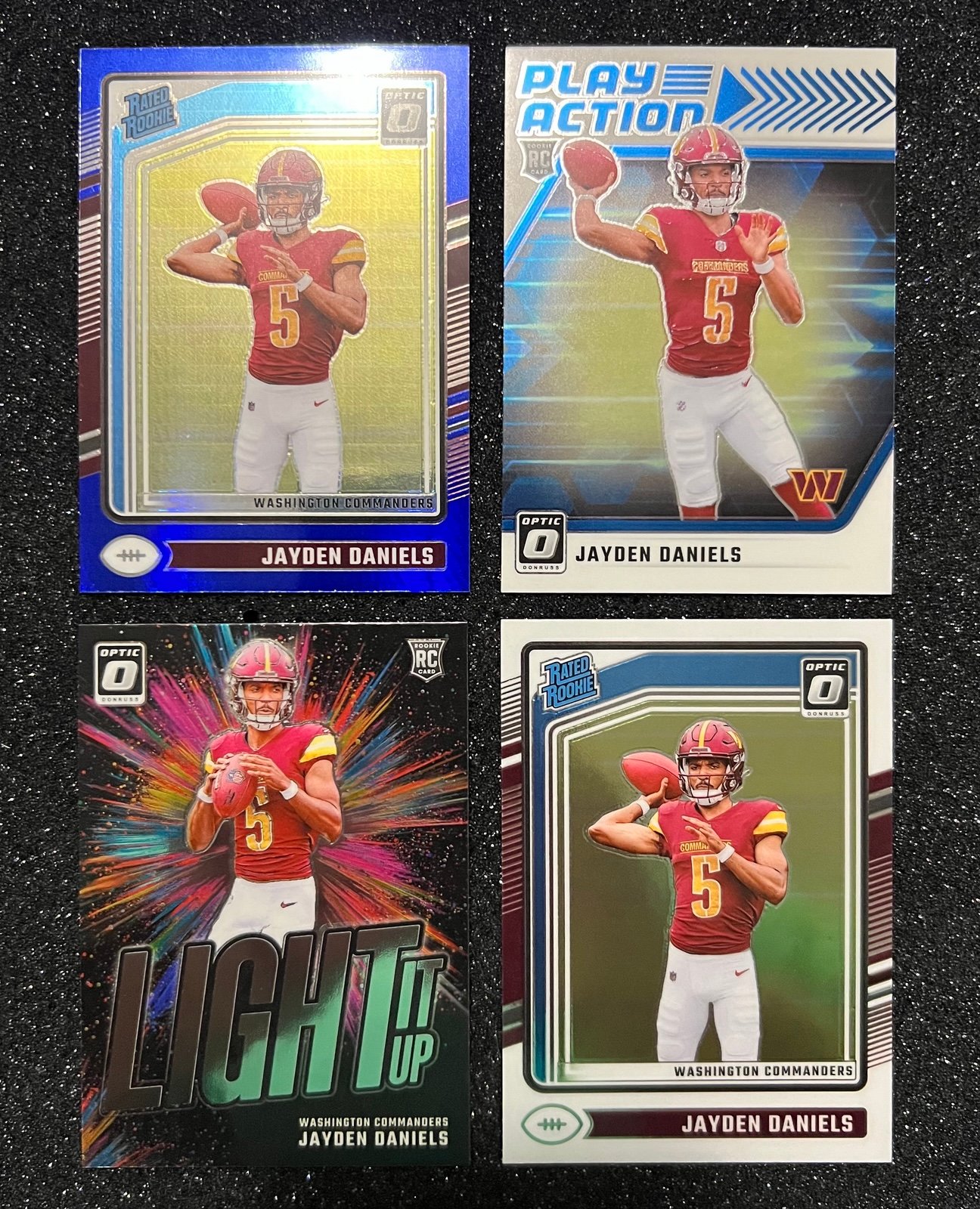 2024 Optic Jayden Daniels Rookie 4 Card Lot