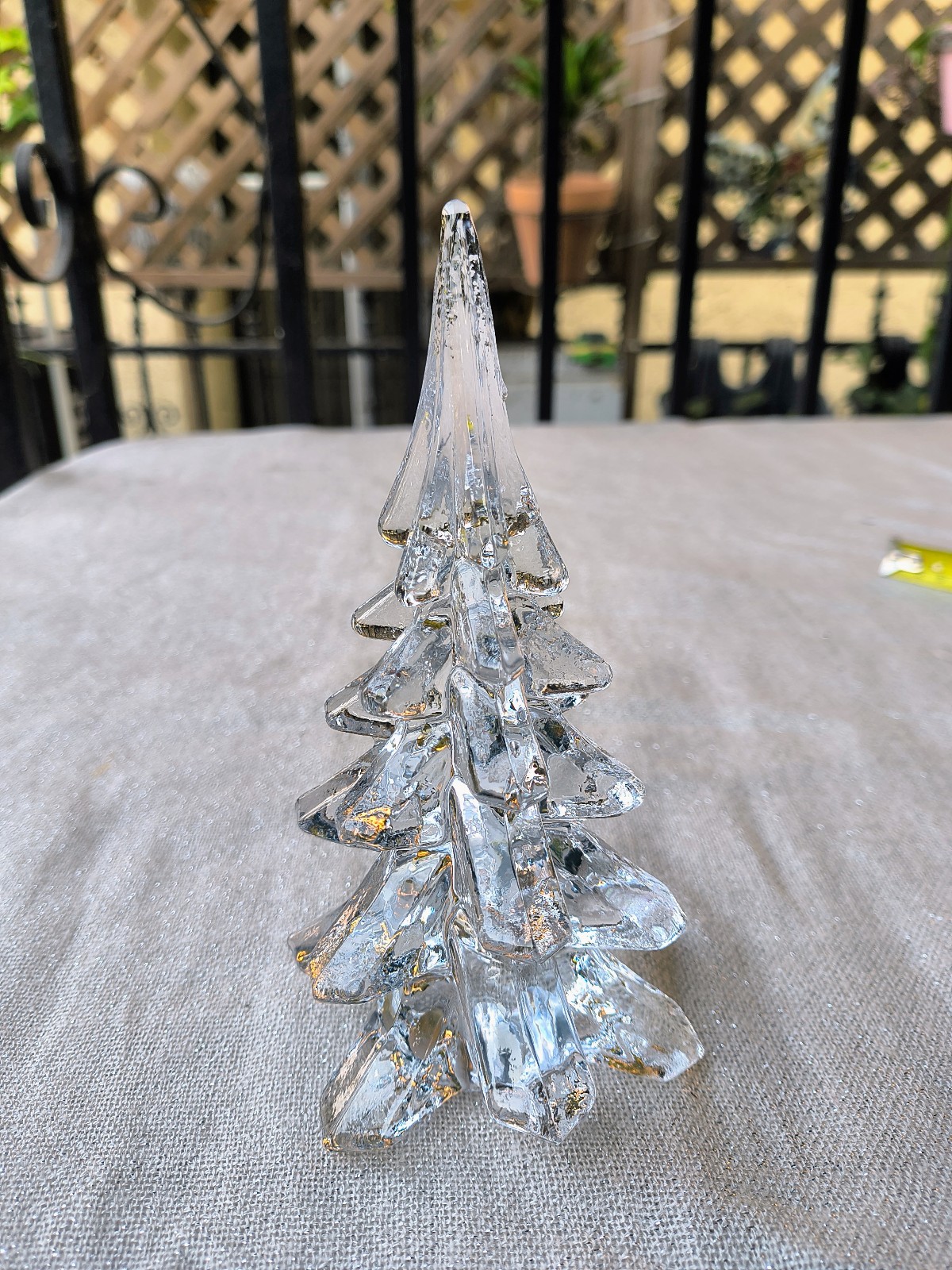 6 Crystal Clear Art Glass Christmas Tree