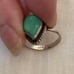 NATIVE/VINTAGE - Teardrop Design Green TURQUOISE Stamped 925 Ring