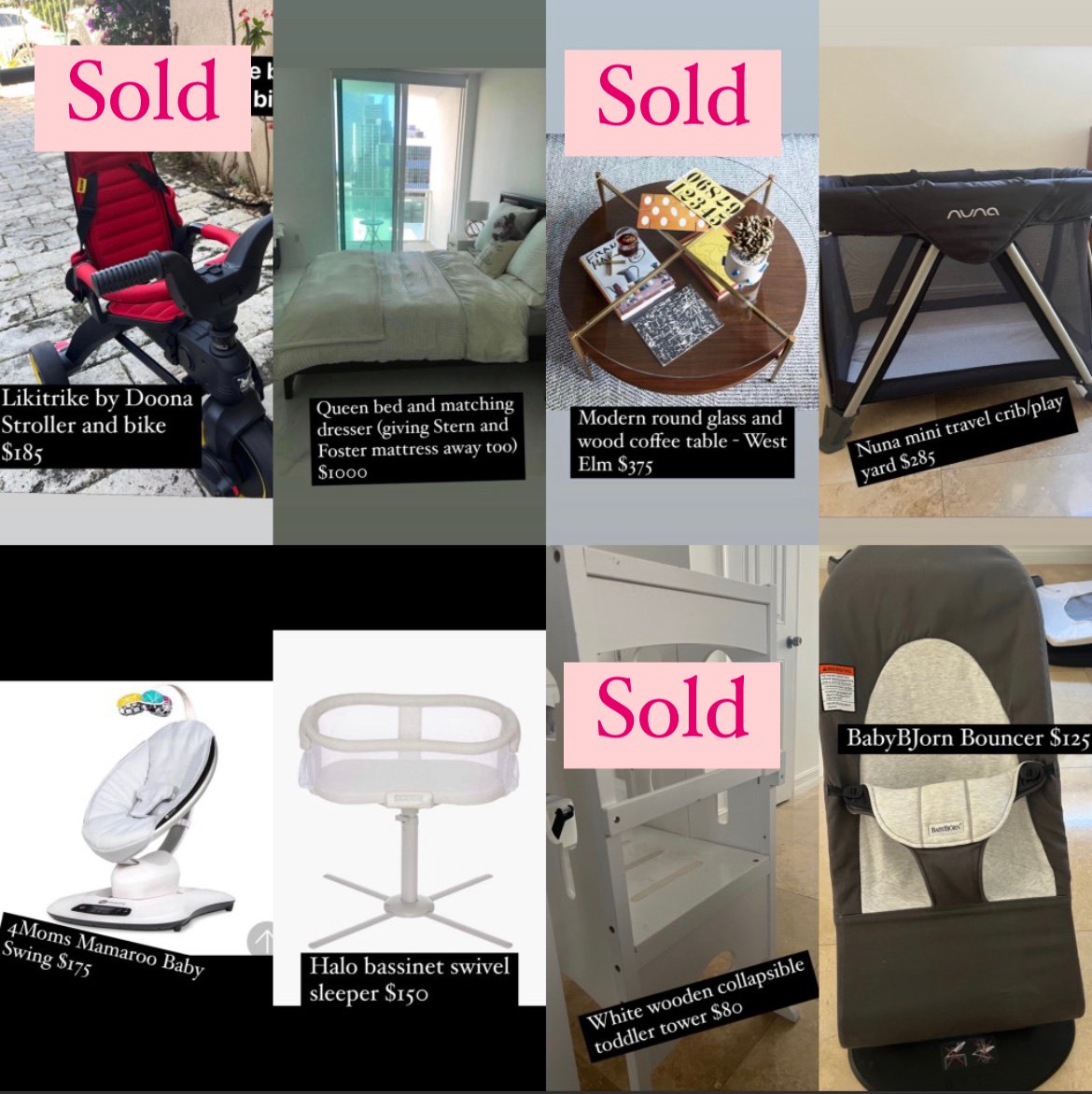 Moving sale - items