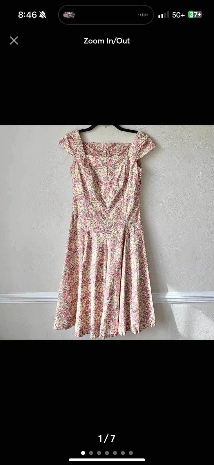 Vintage Handmade Cottage Core Floral Print Cottagecore Fit & Flare Dress