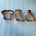 (3) Country Cowboy/ Cowgirl Themed Heavy Duty Copper Cookie Cutters
