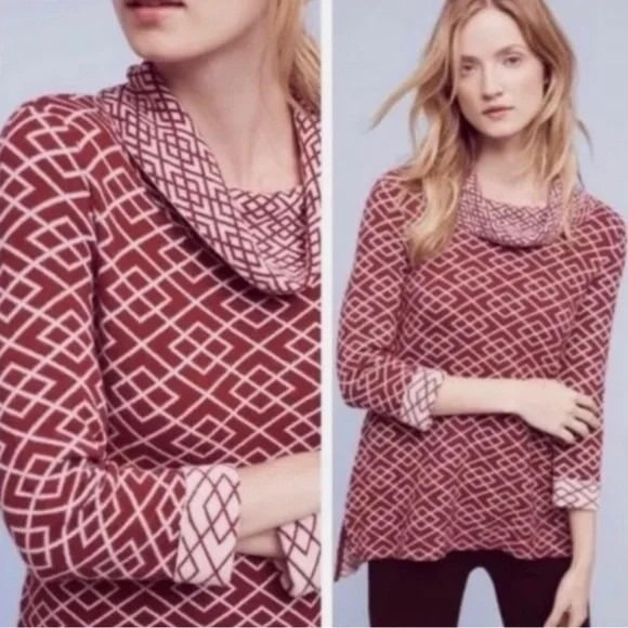 Anthropologie Moth Galena Cowl Neck Sweater Tunic Alpaca Blend Small