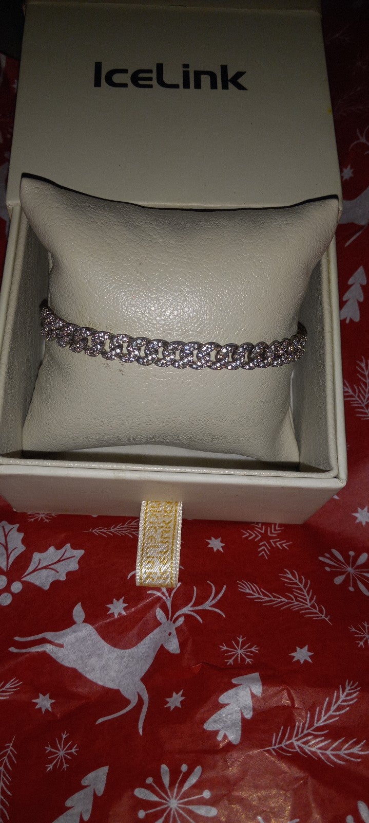 Icelink cuban link diamond tennis bracelet