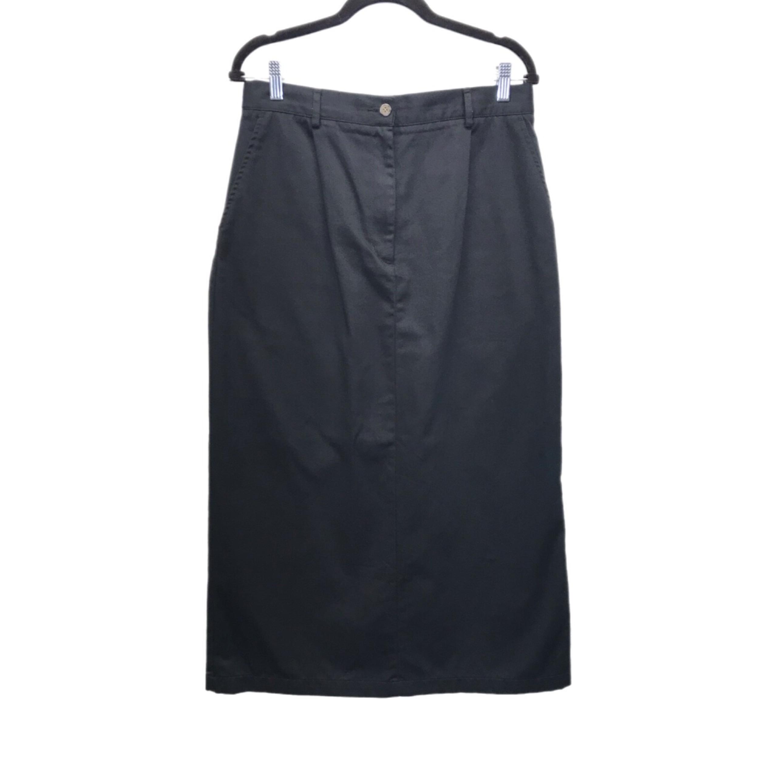Vintage LL Bean Skirt Women Size 12 Black MIDI Maxi Straight Modest Career