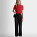 Short Sleeve Polo Shirt Red Cotton (WZ)