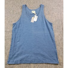 Todd Snyder Bleached Indigo Slub Cotton Tank Tee size S Blue USA NWT 108