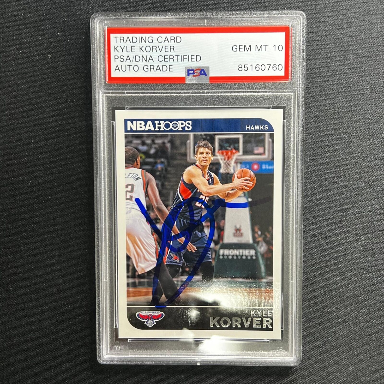 2014-15 Panini Hoops #41 Kyle Korver Signed Card AUTO 10 PSA Slabbed Hawks