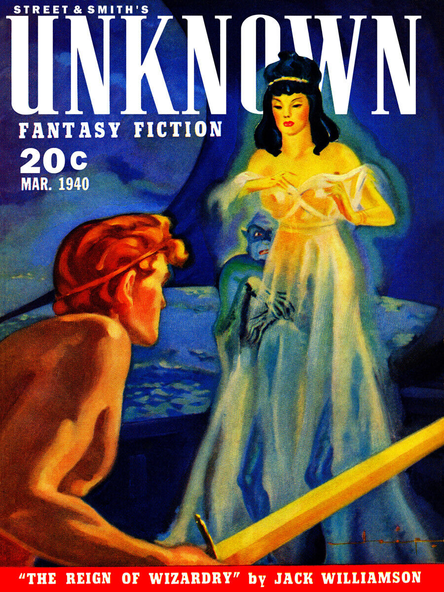 Pulp Cover Poster - Unknown V3 No 1, March (1940) Canvas Art Poster 18 x 24
