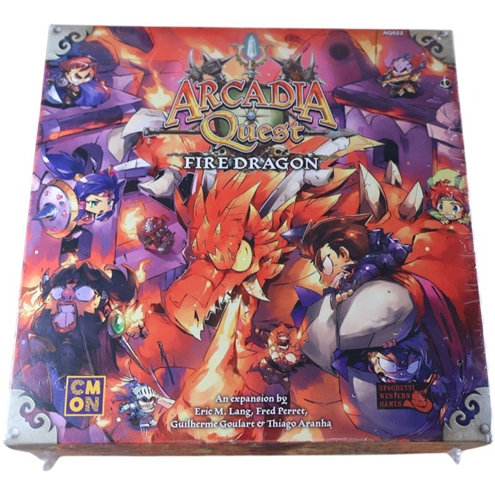 Arcadia Quest Fire Dragon Expansion CMON Board Game AQ022 New Sealed Age 14+