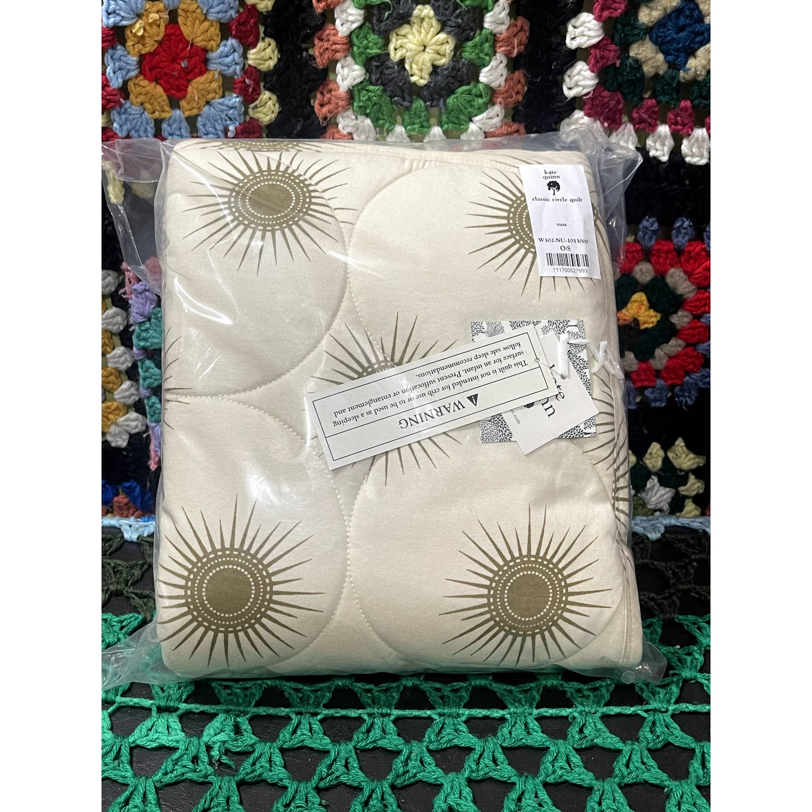 Kate Quinn Fennel Suns Cotton Circle Quilt