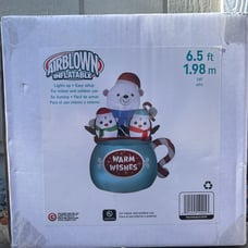 Gemmy 6.5ft Hot Cocoa Mug Scene