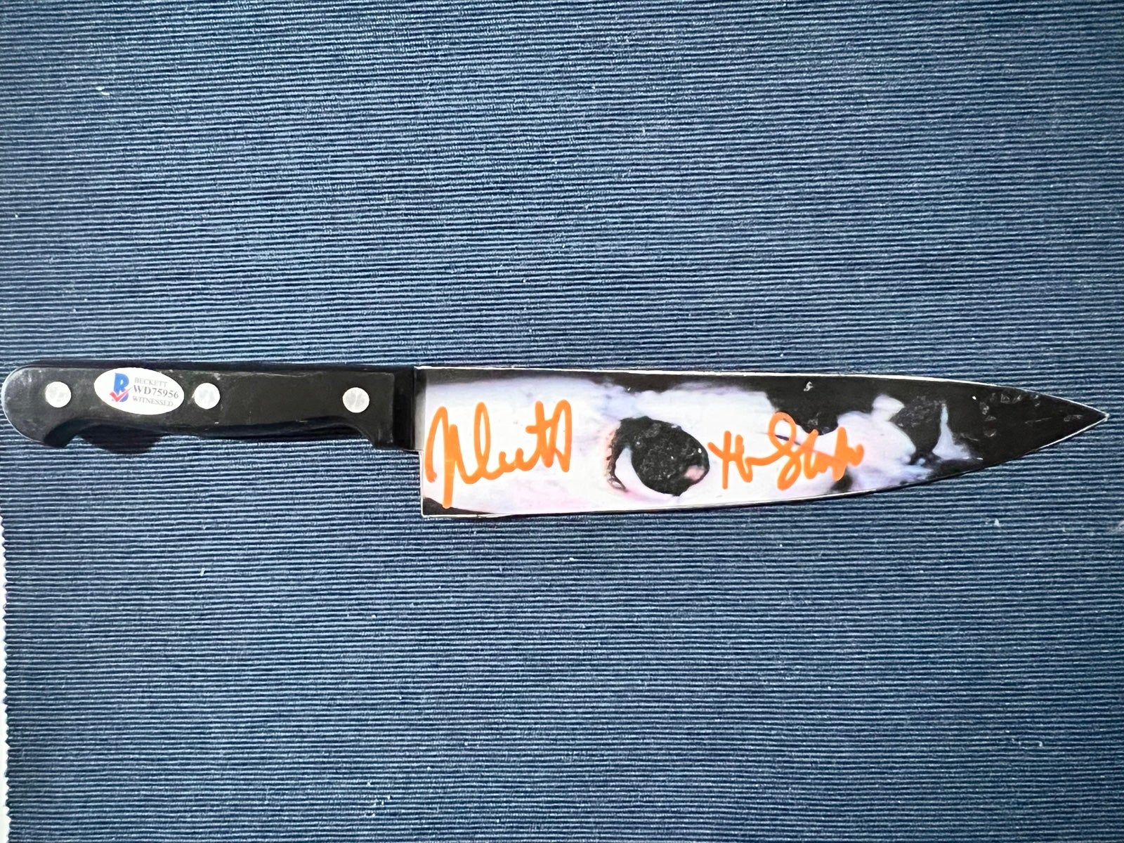 Nick Castle “the shape” signed Halloween knife Beckett