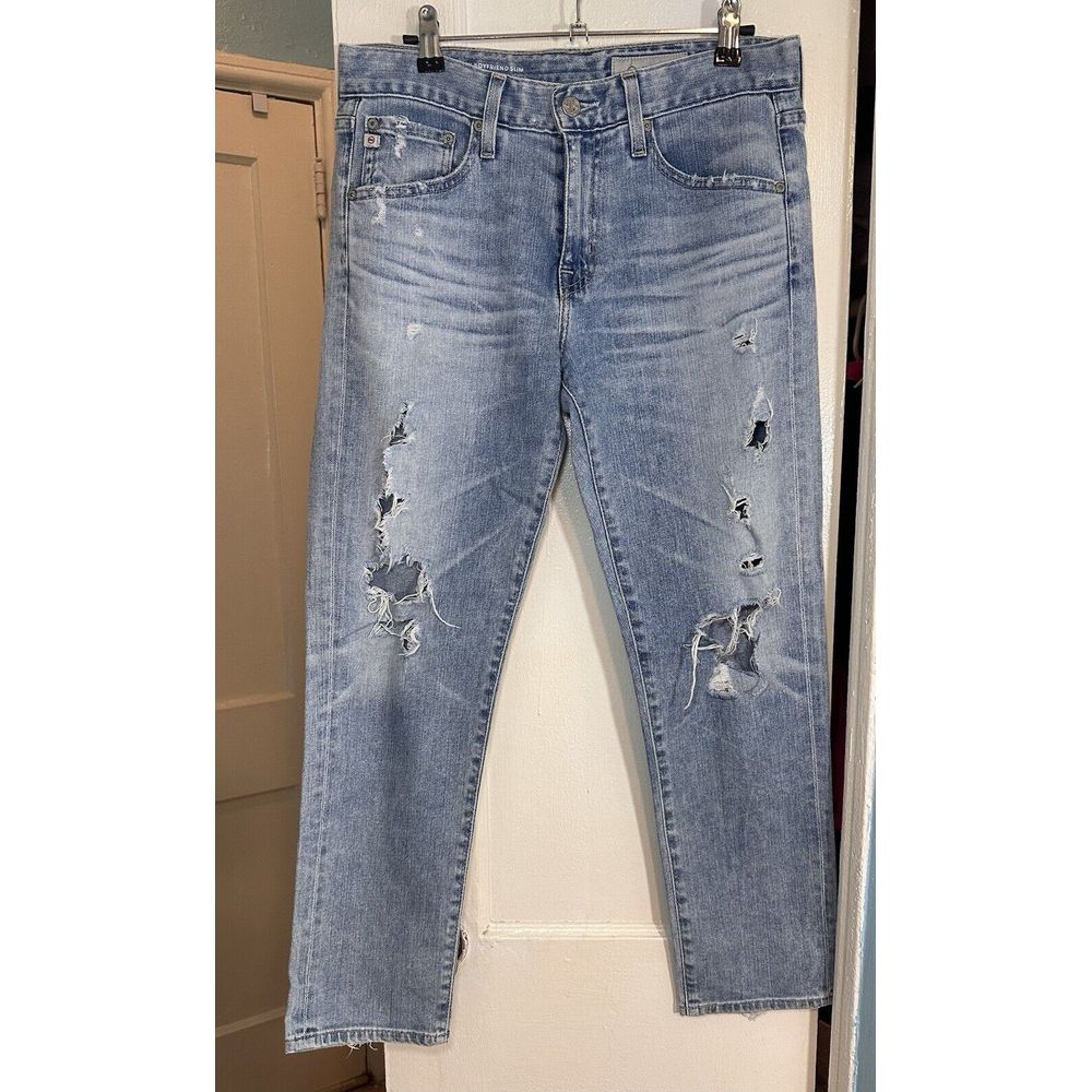 AG Adriano Goldschmeid Ex-Boyfriend Slim AG-ED Denim Jeans Distressed 26 / 31