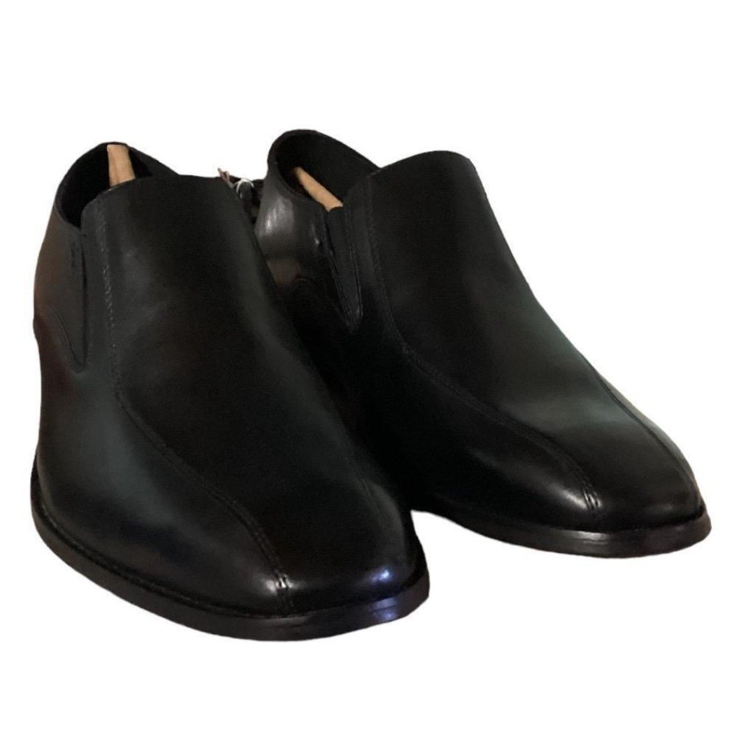 Bostonian Nantasket Step Mens 13M Slip On Loafer Dress Shoes Black Leather NEW
