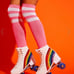 Pride Disco Glitter Derby Roller Skates 8