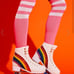 Pride Disco Glitter Derby Roller Skates 8