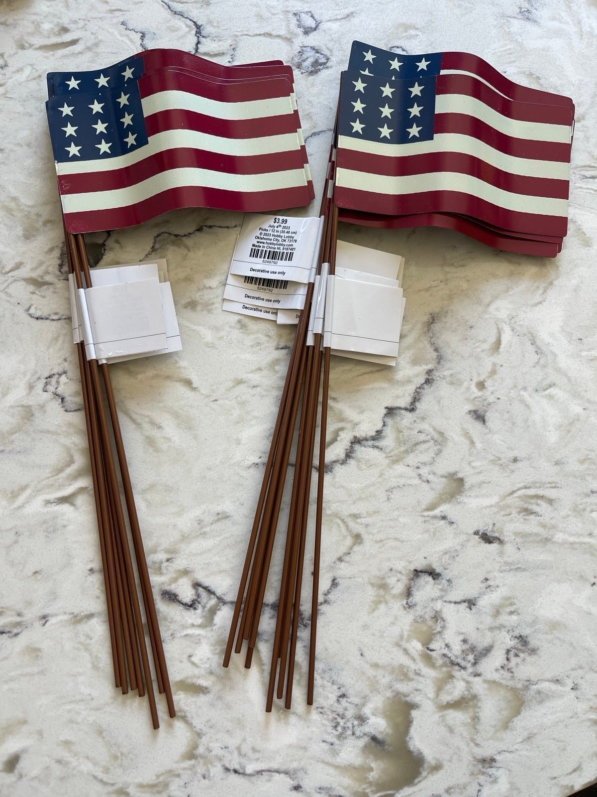 Flags 4th of July metal flags